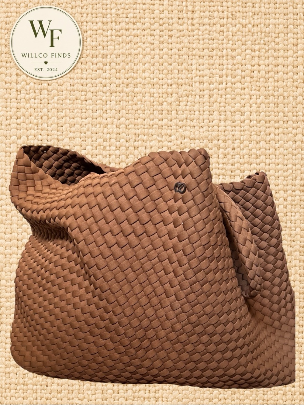 CALIA by Carrie Underwood Brown Woven Large Tote Bag Shoulder Carryall
